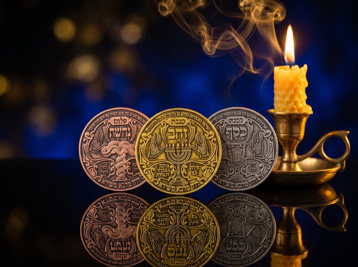 שלושת מטבעות הברכה מקרוב